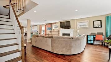 TV, fireplace, DVD player