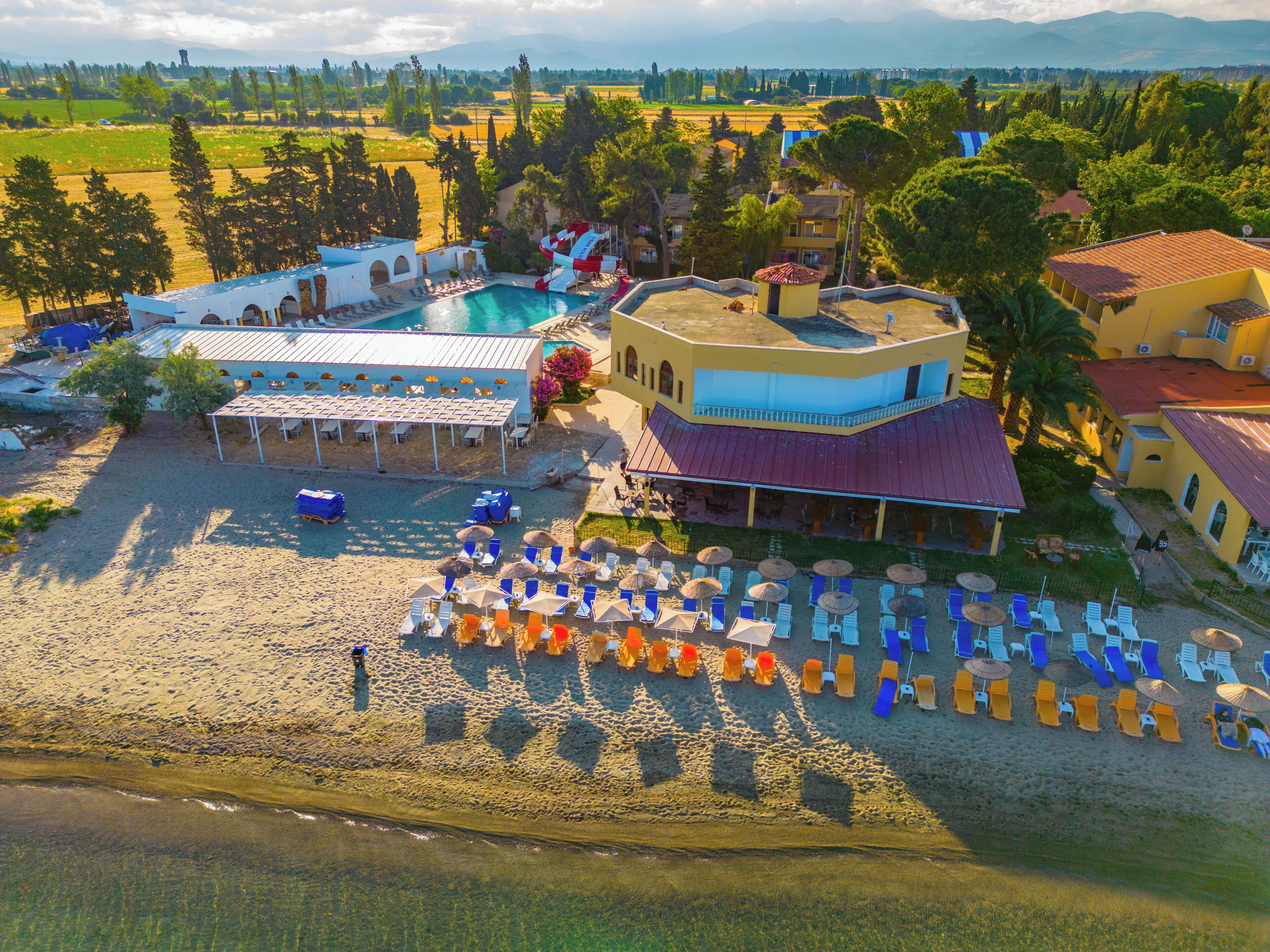 Private beach, beach bar