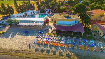 Private beach, beach bar