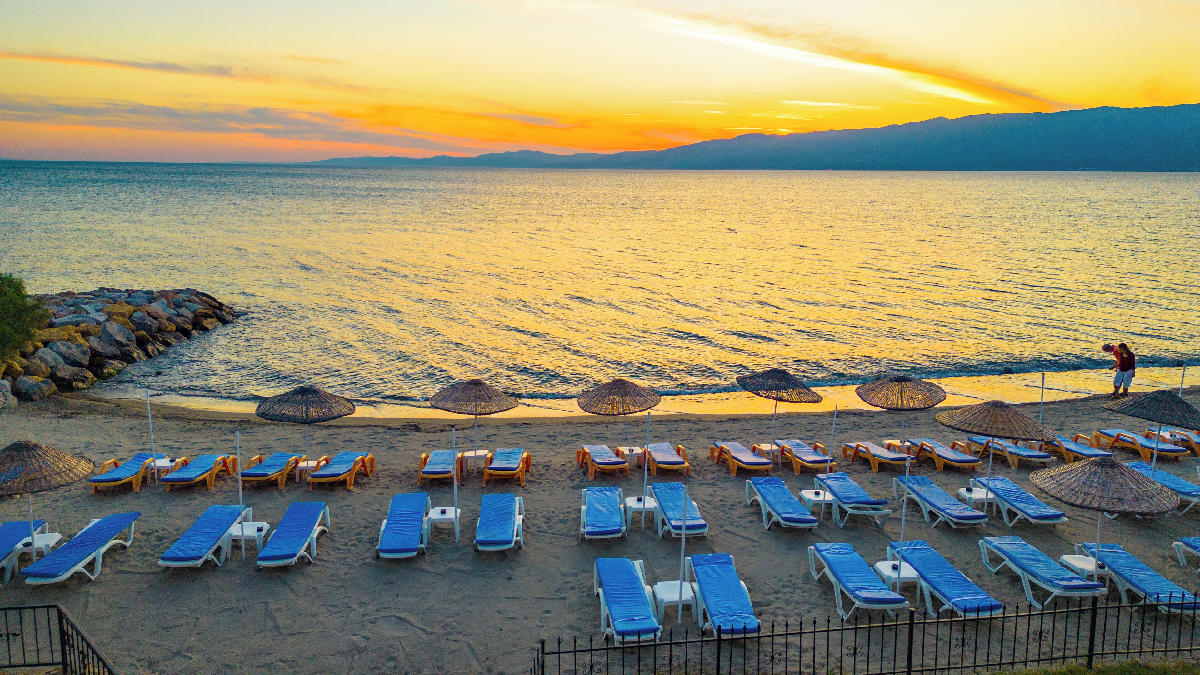 Private beach, beach bar