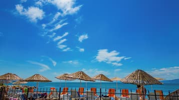 Private beach, beach bar