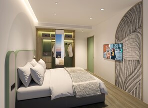 Appartement exécutif, 1 chambre | Couette en duvet, coffre-fort, bureau, rideaux d’obscurcissement
