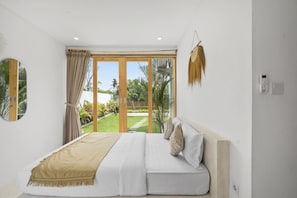 Vila luxo, 3 quartos | 3 quartos, cofres nos quartos, cortinas blackout