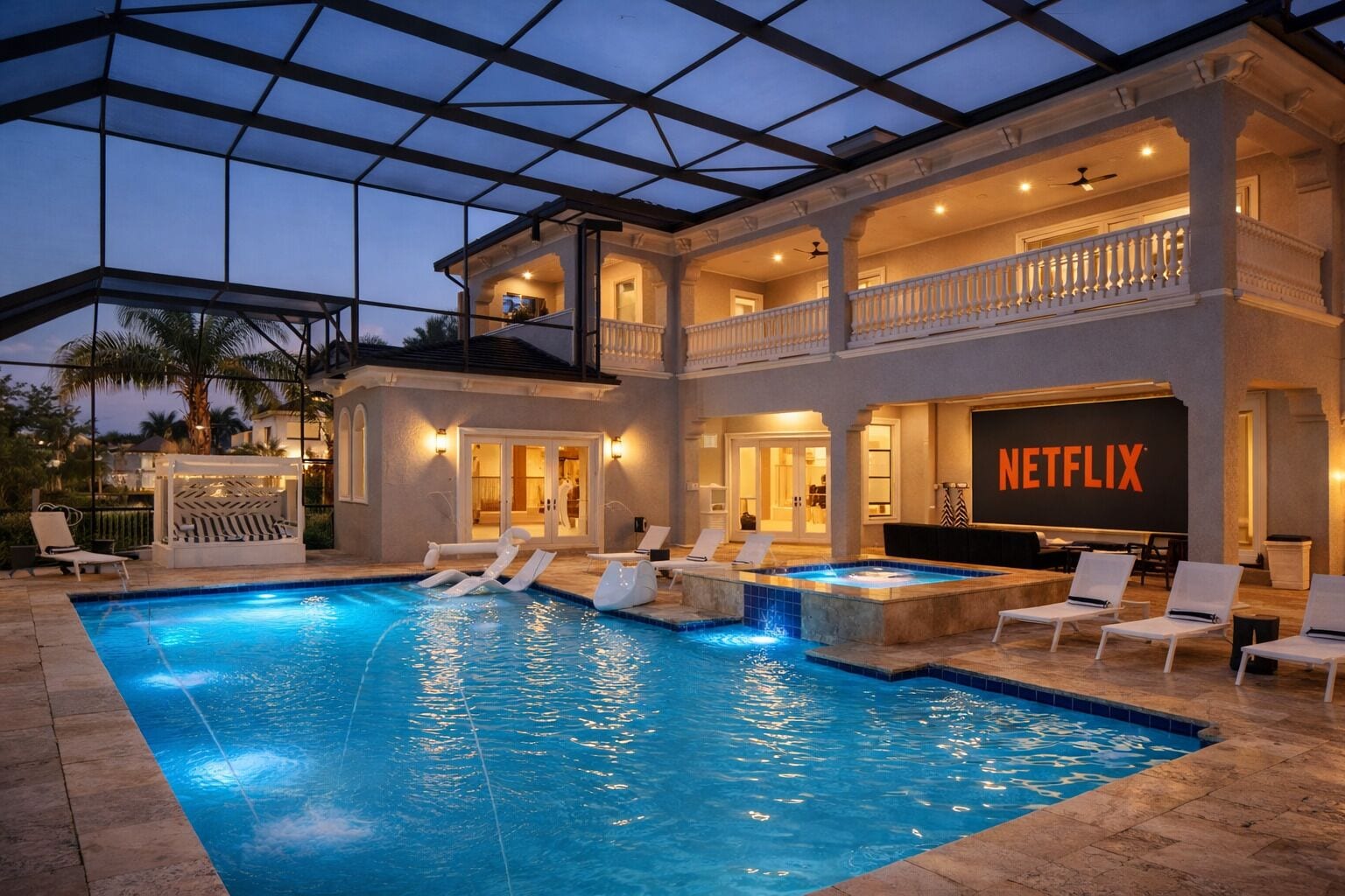 A heated pool