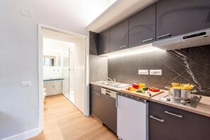 Fridge, microwave, stovetop, dishwasher - Elegance - Historic Center, Genova, Italy (Genova)