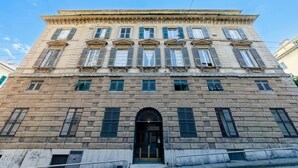 A large, historic building with a symmetrical facade, multiple windows, and a central entrance. - Nobel - Historic Center, Genova, Italy (Genova)