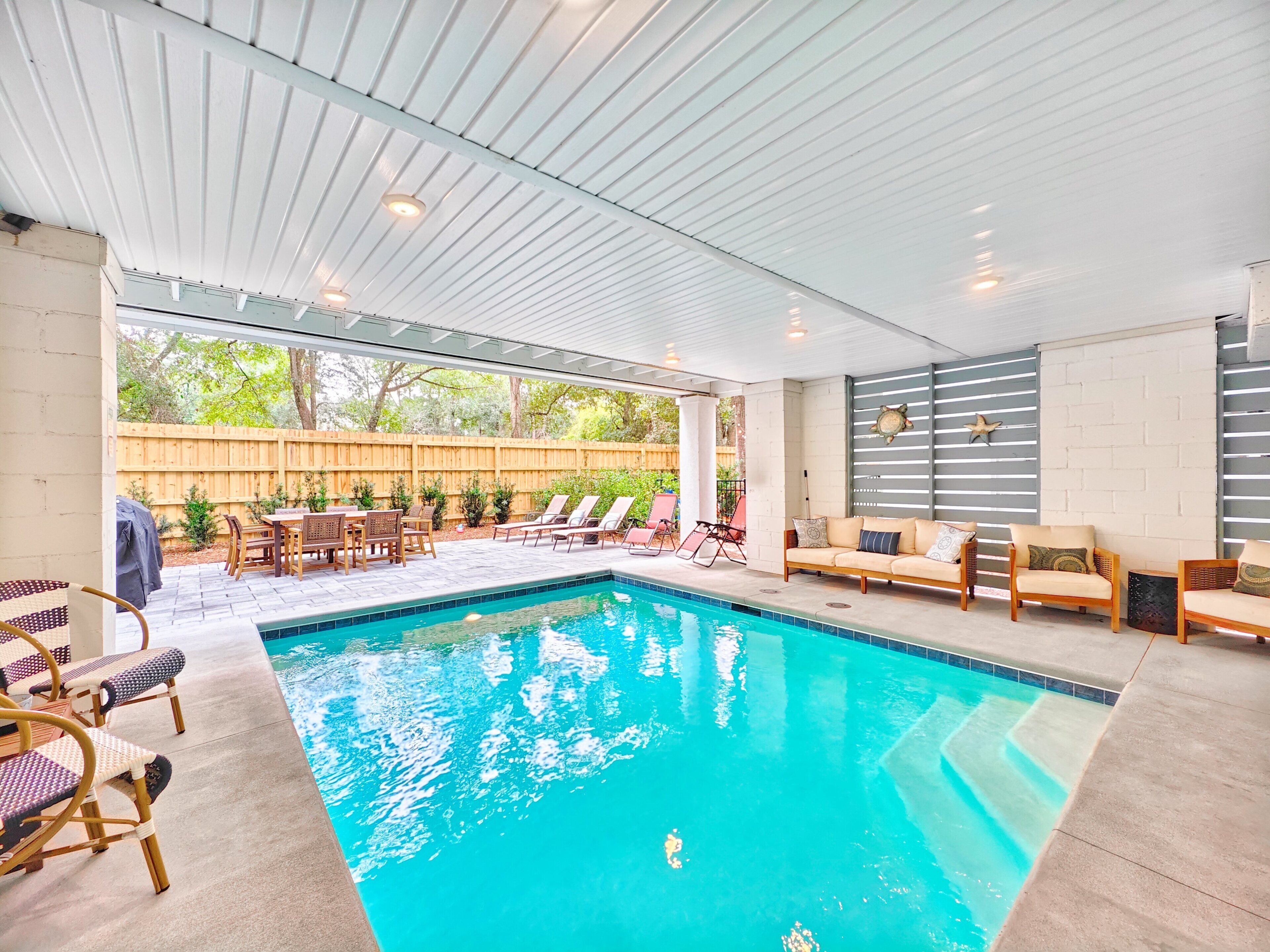 A heated pool