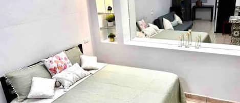 1 غرفة نوم وواي فاي وملاءات أسرّة