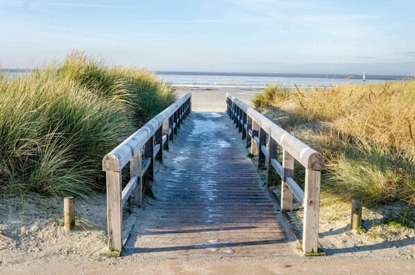 Vlak bij het strand