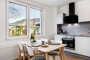 Fridge, oven, stovetop, dishwasher - Apartment 'Rieslingglück' with Wi-Fi (Trittenheim)