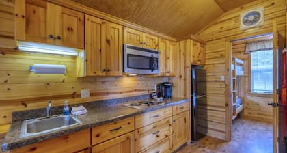 Cabin 9 - The beautifully decorated interior of this cabin is perfect for any outdoor lover.