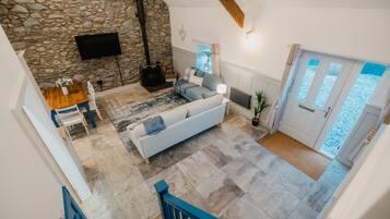 Cottage | Living area | TV, fireplace