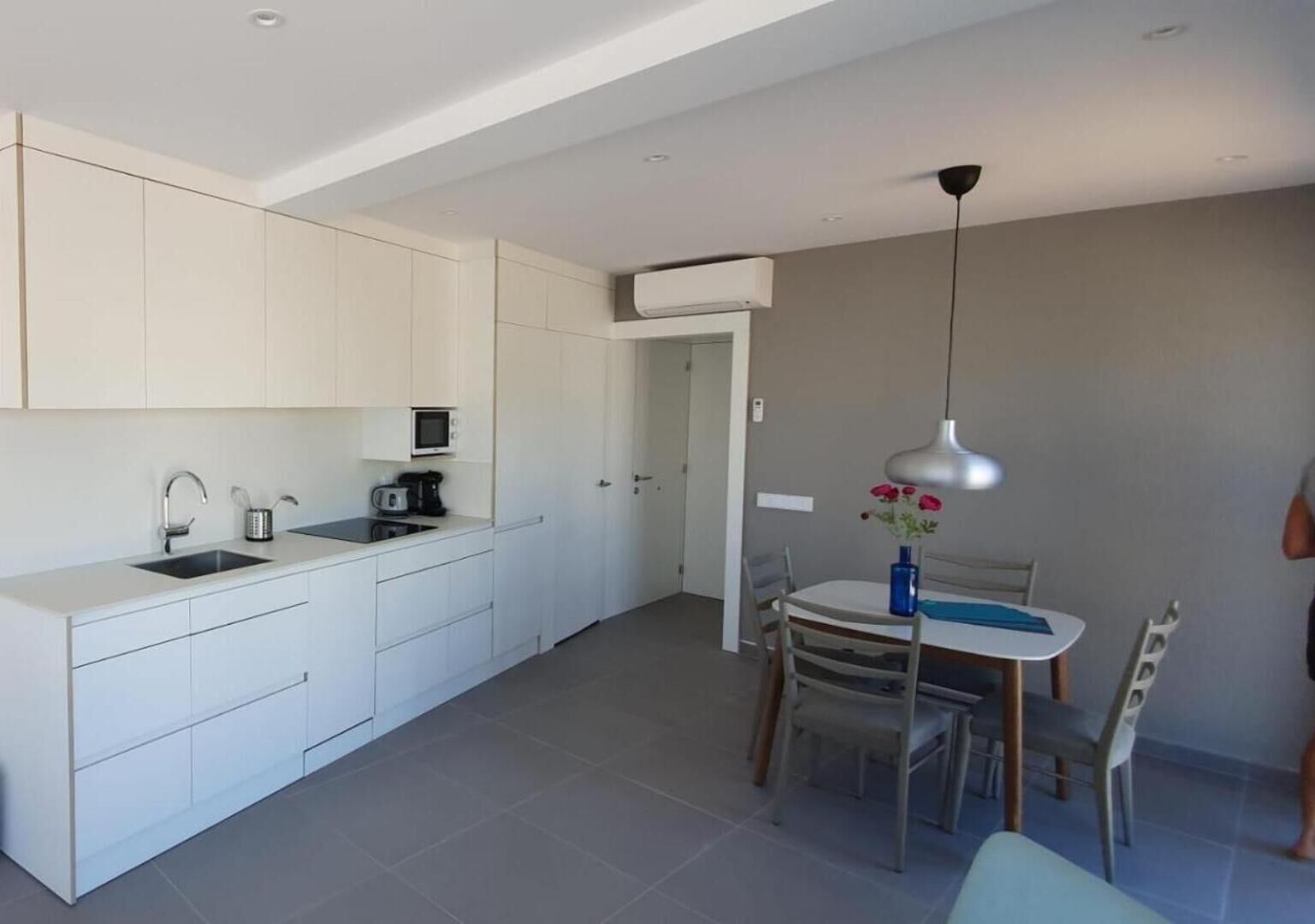 Kühlschrank, Mikrowelle, Herdplatte, Geschirrspüler