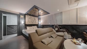 시그니처 더블룸, 침실 1개 | 고급 침구, 오리/거위털 이불, 각각 다른 스타일의 인테리어, 각각 다르게 가구 비치