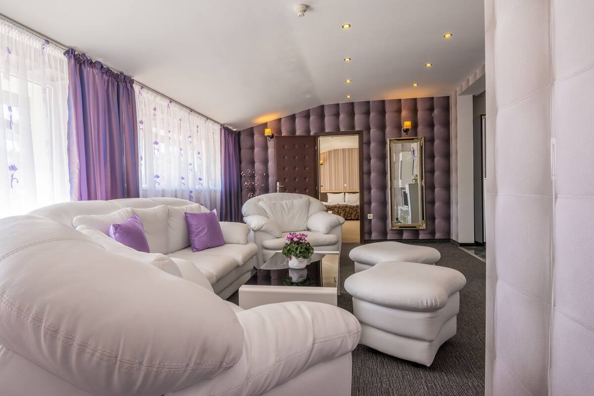 Deluxe Apartment, Balcony, Mountain View | Laptop workspace, iron/ironing board (on request), WiFi (free)