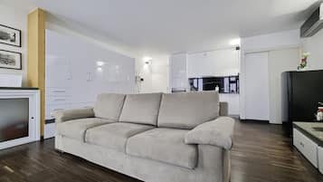 開放式客房 (1 Bedroom) | 客廳 | 55 吋電視連有線電視頻道