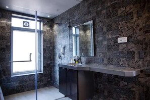 Soap, shampoo, toilet paper
