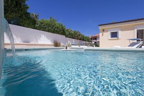 A heated pool