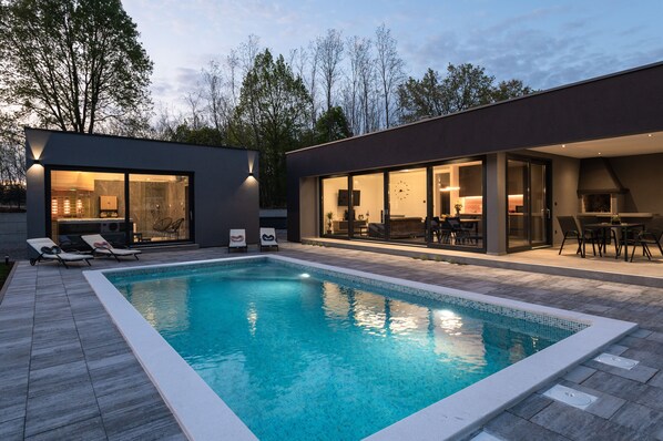 A heated pool