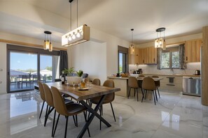 Dining - Chris apartment with private ecologic pool and kid's playground! (Chania)