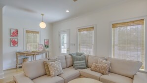 Living area - Newly Built Oak Island Getaway: Walk to Beaches! (Oak Island)