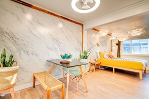 Desk, iron/ironing board, WiFi