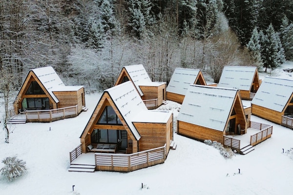 Chaletdorf im Winter
