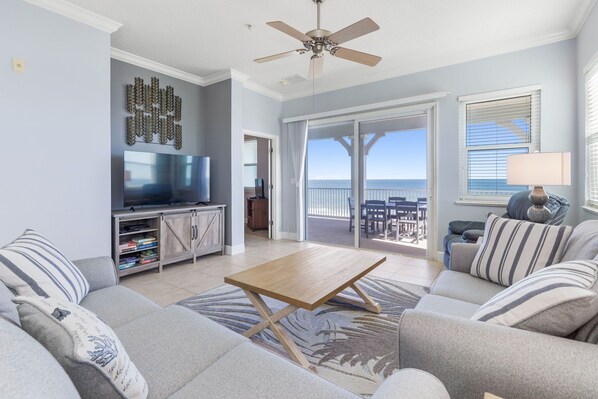 Smart TV - Direct Oceanfront Corner Condo 845! 3 Bedroom 2000 Square Feet! (Palm Coast)