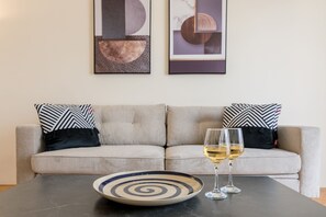 Luxury-Apartment | 2 Schlafzimmer, Zimmersafe, Verdunkelungsvorhänge, Bügeleisen/Bügelbrett