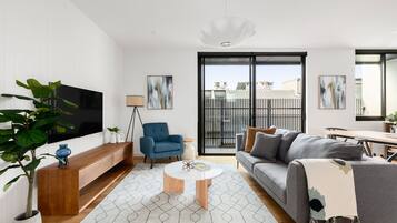 Two Bedroom Apartment With Parking | Living area | Smart TV