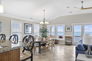 Fireplace, video games, DVD player - Blue View, Oceanfront House in Pine Knoll Shores, NC! (Pine Knoll Shores)