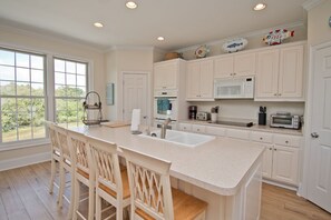 Fridge, microwave, oven, dishwasher - Carolina, Oceanside House in Emerald Isle, NC! (Emerald Isle)