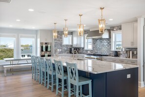 Fridge, microwave, oven, dishwasher - The Atlantis, Oceanfront House in Emerald Isle, NC! (Emerald Isle)