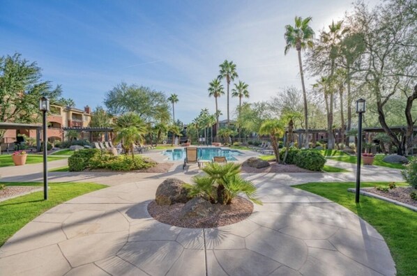 A heated pool