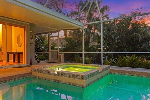 A heated pool