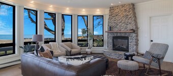 Beachfront Home on Lake Michigan beach. Spectacular sunsets, walk to downtown.