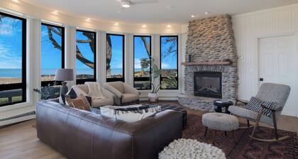 Beachfront Home on Lake Michigan beach. Spectacular sunsets, walk to downtown.