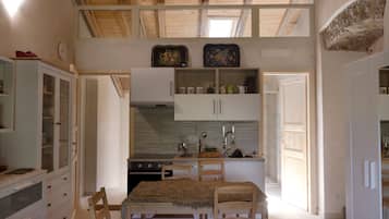 Fridge, oven, coffee/tea maker, electric kettle