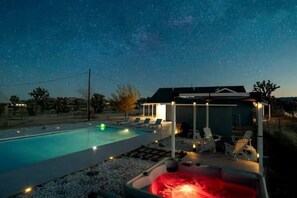 Outdoor pool - Casa Dorado: Modern Desert Oasis w/ Pool, Spa on 5 Acres + Views - Sleeps 15!

 (Yucca Valley)