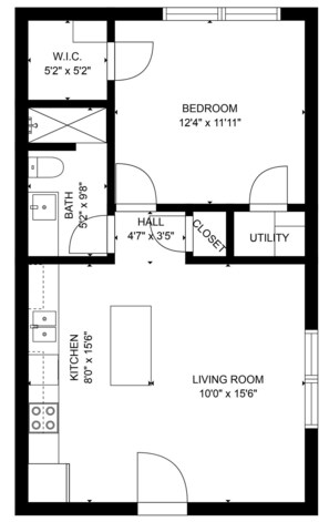Floor plan - Beautiful Contemporary Suite #15 (Lawton)