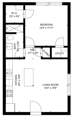 Floor plan - Beautiful Contemporary Suite #16 (Lawton)