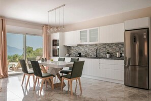 Fridge, oven, stovetop, dishwasher