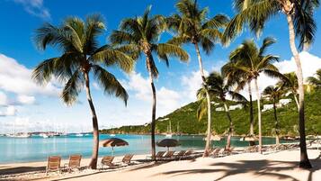 Sun loungers, beach towels