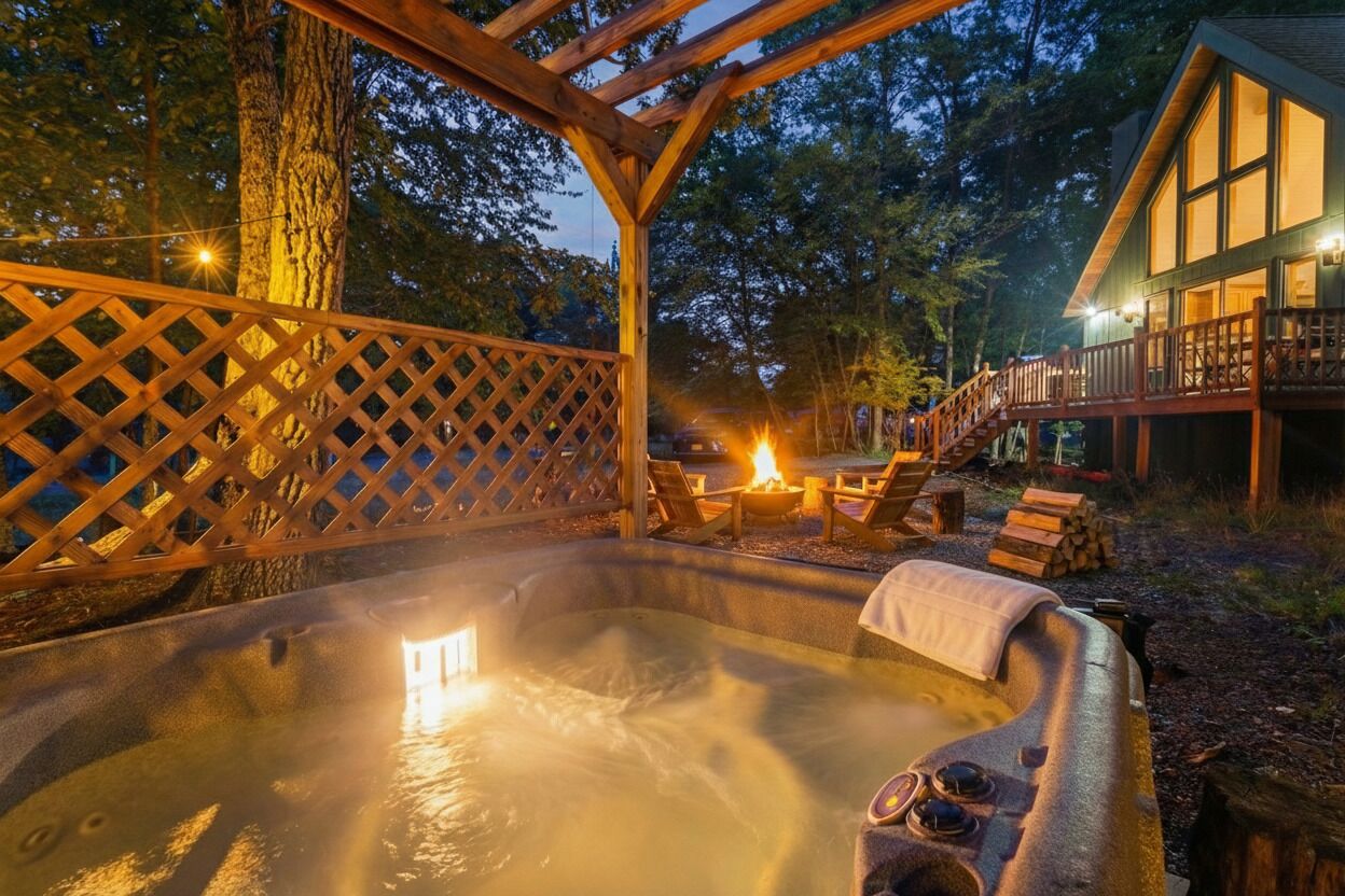 Outdoor spa tub