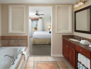 Hair dryer, towels, soap, shampoo - Hyatt Windward Pointe 2 bdrm 2 ba full kitch view
 (Key West)