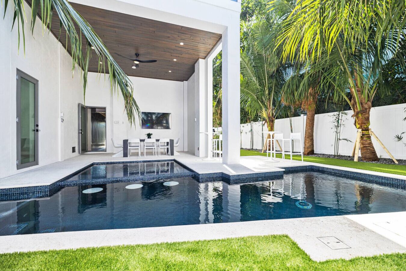 Outdoor pool, a heated pool