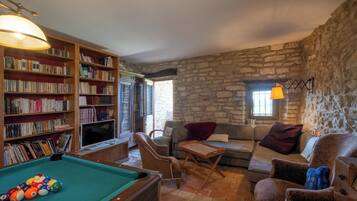 TV, fireplace, DVD player, table tennis