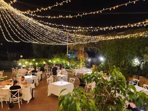 Área externa para banquete