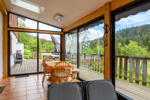 Holiday Home 'Gîte La Ramée' with Mountain View, Private Terrace and Wi-Fi