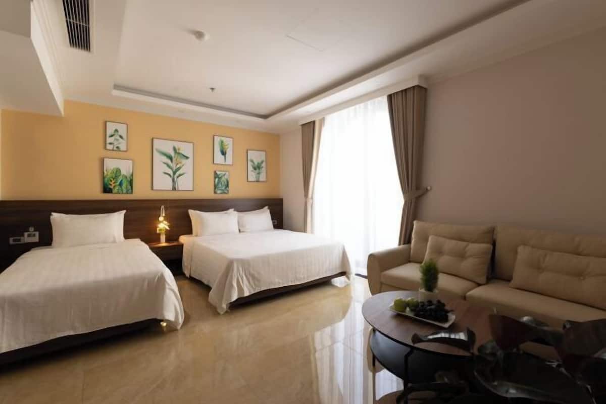 Premium bedding, down comforters, Select Comfort beds, desk